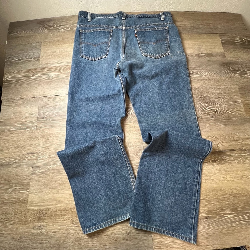 Levi's 517 Jeans Mens 40x32 Blue Orange Tab Made in USA Vintage Bootcut‎ Denim
